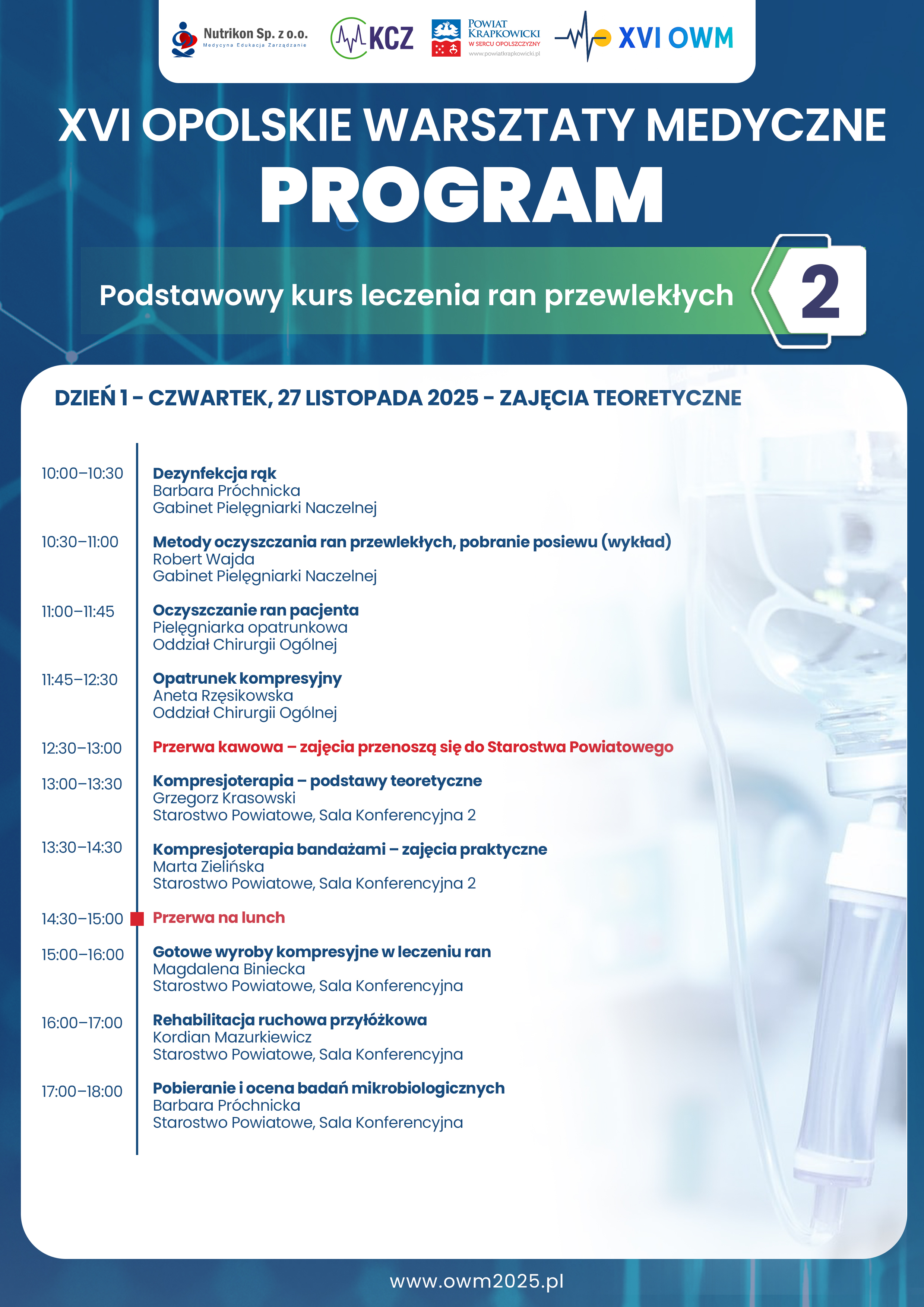 Program leczenie ran - dzień 1